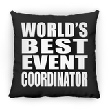 World's Best Event Coordinator - Throw Pillow Black