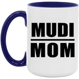 Mudi Mom - 15oz Accent Mug Purple