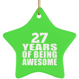 27th Birthday 27 Years Of Being Awesome - Star Ornament