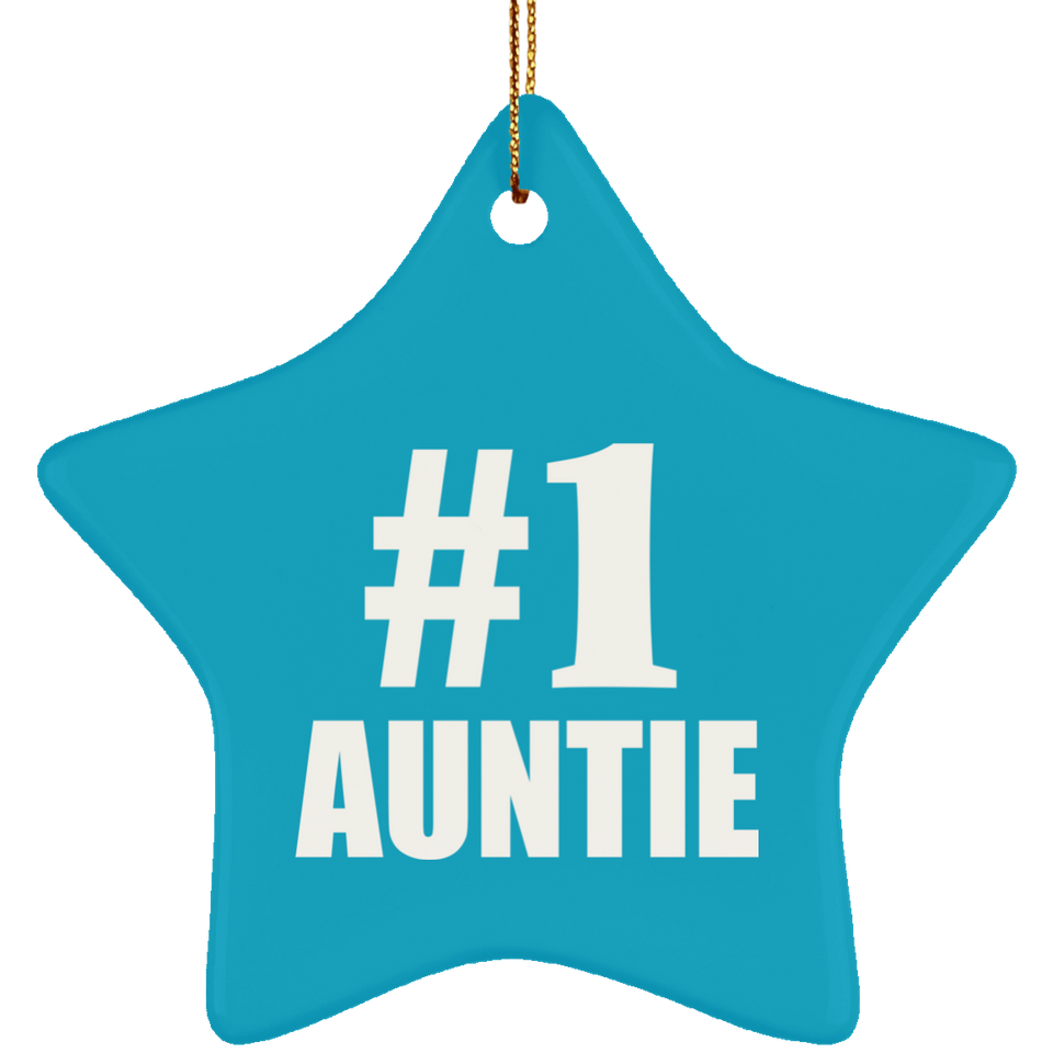 Number One #1 Auntie - Star Ornament