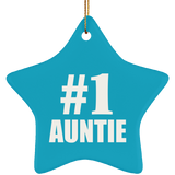 Number One #1 Auntie - Star Ornament