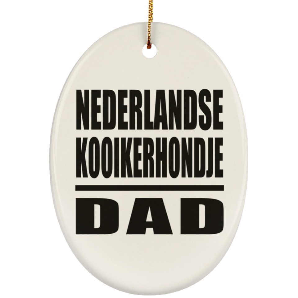 Nederlandse Kooikerhondje Dad - Oval Ornament