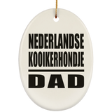 Nederlandse Kooikerhondje Dad - Oval Ornament