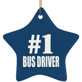 Number One #1 Bus Driver - Star Ornament