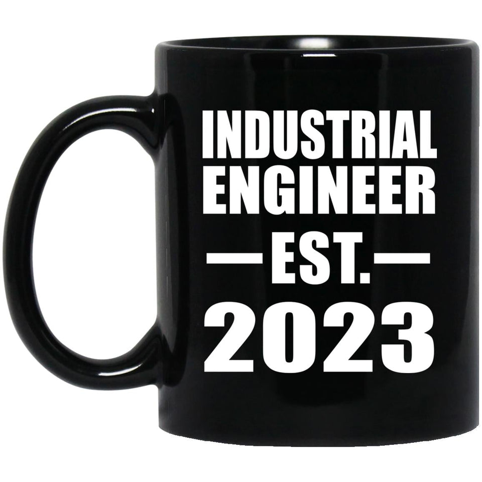 Industrial Engineer Established EST. 2023 - 11oz Coffee Mug Black