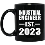 Industrial Engineer Established EST. 2023 - 11oz Coffee Mug Black