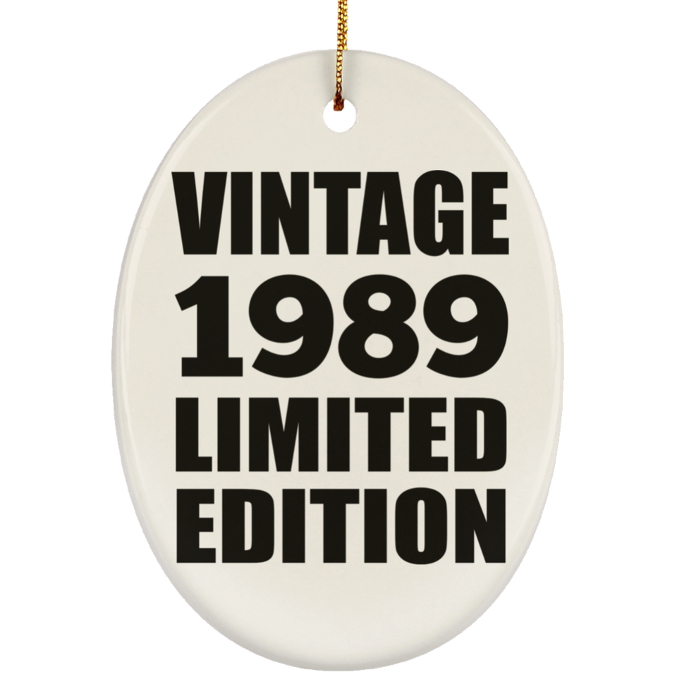 35th Birthday Vintage 1989 Limited Edition - Oval Ornament