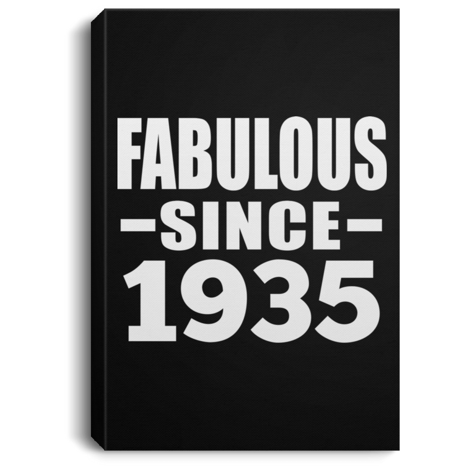 89th Birthday Fabulous Since 1935 - Canvas Portrait