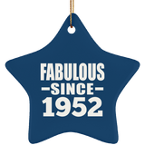 72nd Birthday Fabulous Since 1952 - Star Ornament