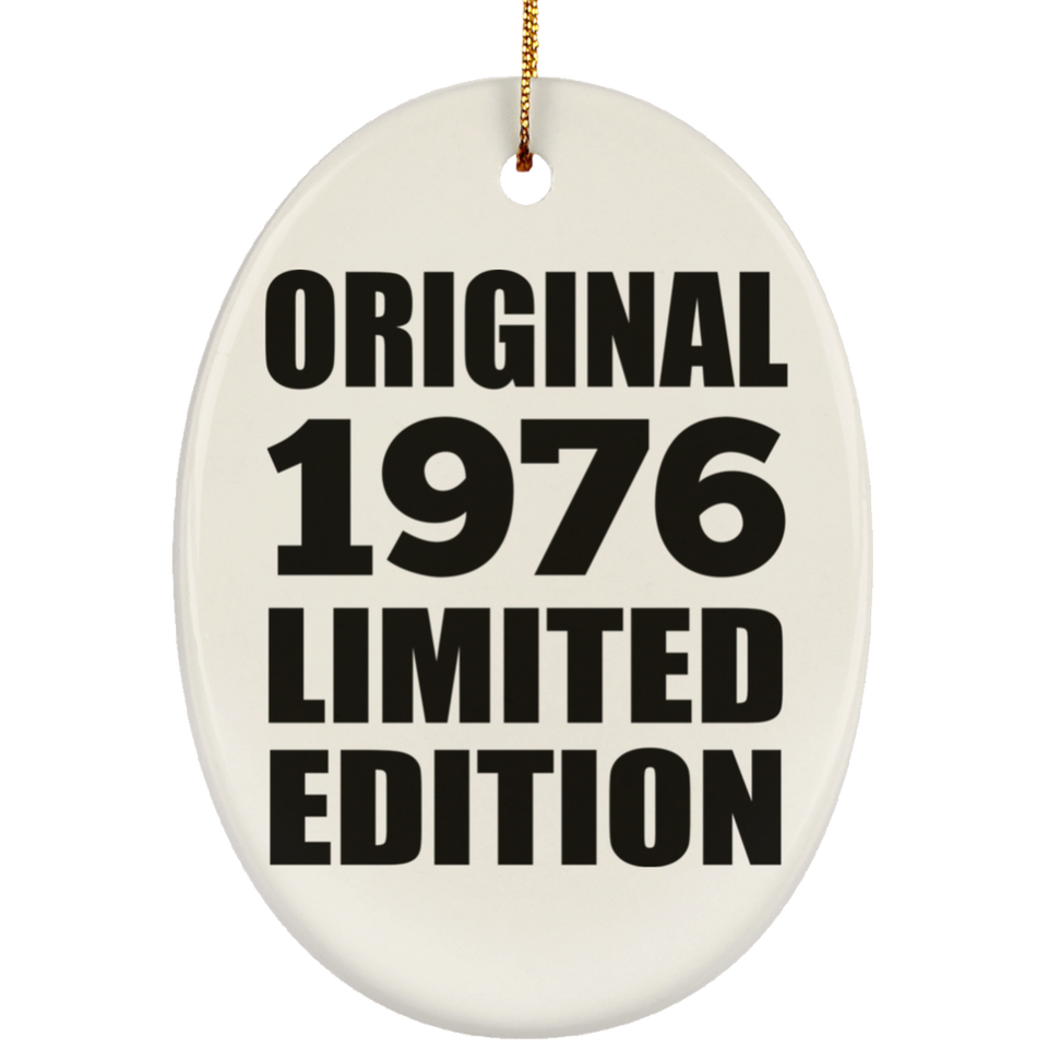 48th Birthday Original 1976 Limited Edition - Oval Ornament