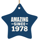 46th Birthday Amazing Since 1978 - Star Ornament