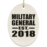 Military General Established EST. 2018 - Oval Ornament