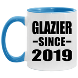 Glazier Since 2019 - 11oz Accent Mug Blue