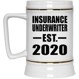 Insurance Underwriter Established EST. 2020 - Beer Stein