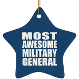Most Awesome Military General - Star Ornament