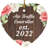 Air Traffic Controller Established Est. 2022 - Heart Ornament A