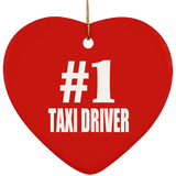Number One #1 Taxi Driver - Heart Ornament