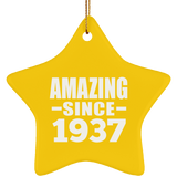 87th Birthday Amazing Since 1937 - Star Ornament
