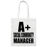 A+ Social Community Manager - Tote Bag White