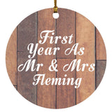First Year As Mr & Mrs Fleming - Circle Ornament E