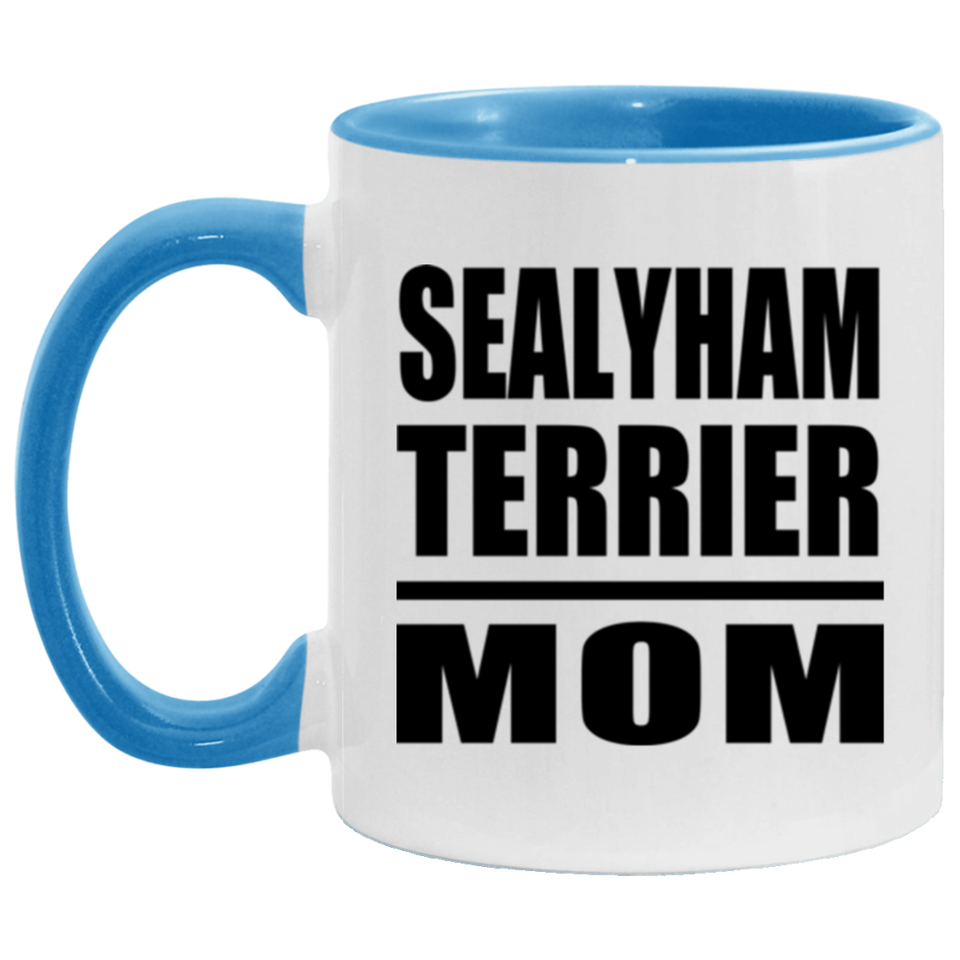 Sealyham Terrier Mom - 11oz Accent Mug Blue