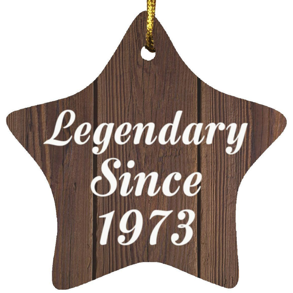 51st Birthday Legendary Since 1973 - Star Ornament D