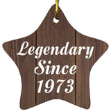 51st Birthday Legendary Since 1973 - Star Ornament D