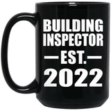 Building Inspector Established EST. 2022 - 15oz Coffee Mug Black
