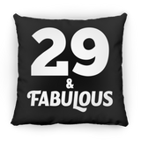 29th Birthday 29 & Fabulous - Throw Pillow Black