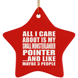 All I Care About Is My Small Munsterlander Pointer - Star Ornament