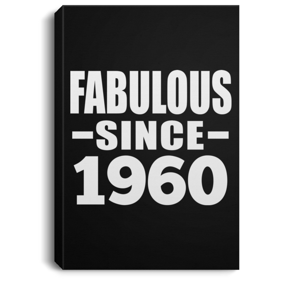 64th Birthday Fabulous Since 1960 - Canvas Portrait
