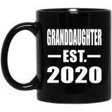 Granddaughter Established EST. 2020 - 11oz Coffee Mug Black