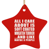 All I Care About Is Soft Coated Wheaten Terrier - Star Ornament
