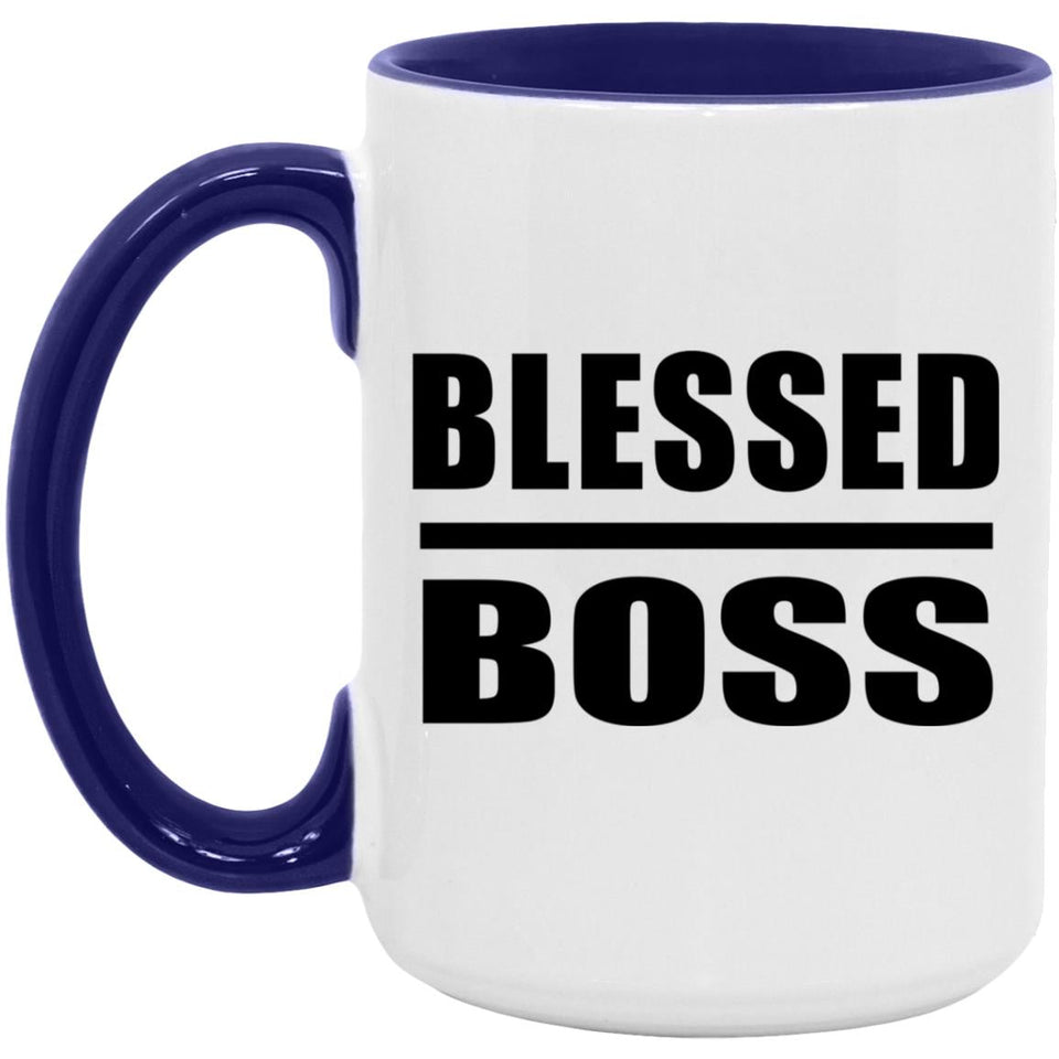 Blessed Boss - 15oz Accent Mug Purple