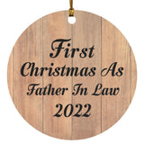 First Christmas As Father In Law 2022 - Circle Ornament C