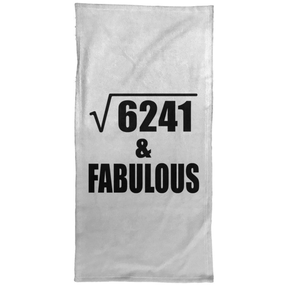 79th Birthday Square Root of 6241 & Fabulous - Hand Towel