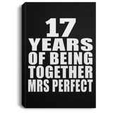 17th Anniversary 17 Years Of Being Mrs Perfect - Canvas Portrait