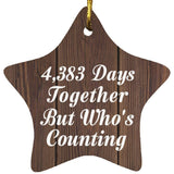 12nd Anniversary 4,383 Days Together Who's Counting - Star Ornament D