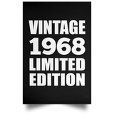 56th Birthday Vintage 1968 Limited Edition - Poster Portrait