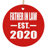 Father In Law Established EST. 2020 - Circle Ornament