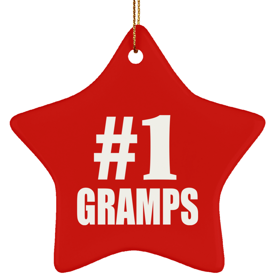 Number One #1 Gramps - Star Ornament