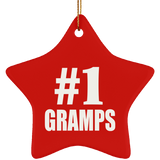 Number One #1 Gramps - Star Ornament