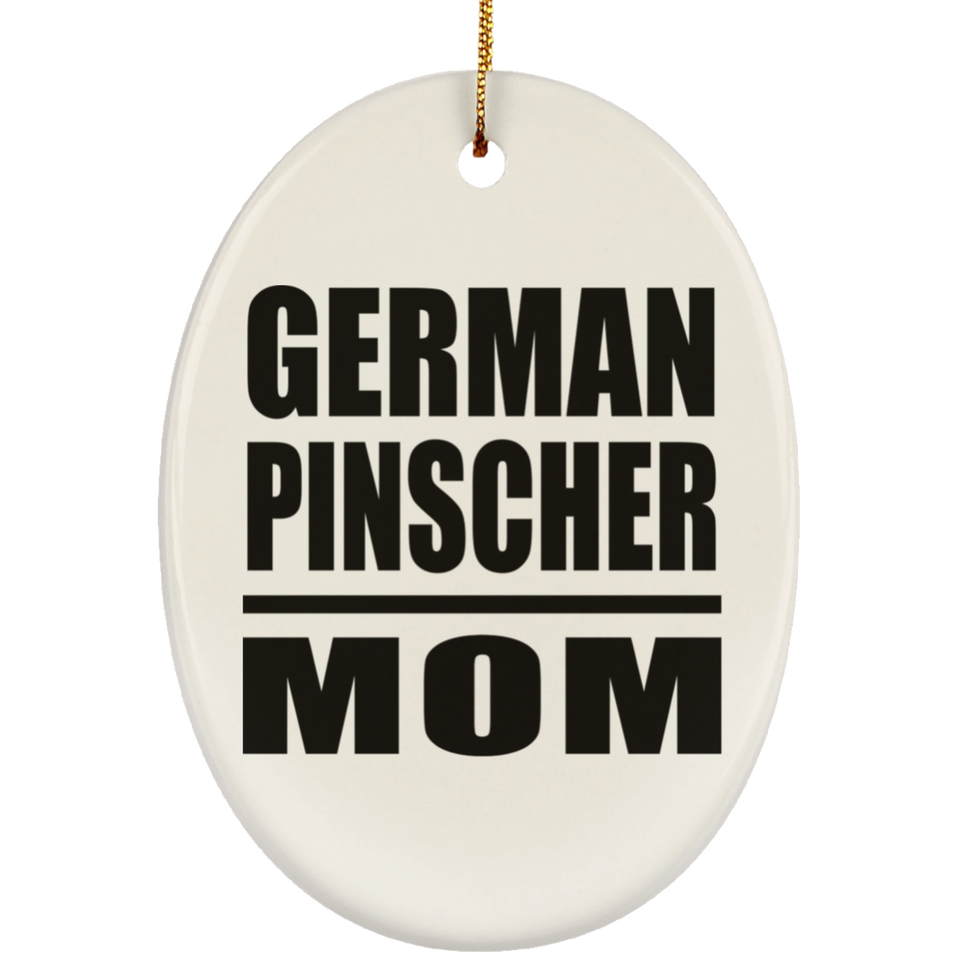 German Pinscher Mom - Oval Ornament