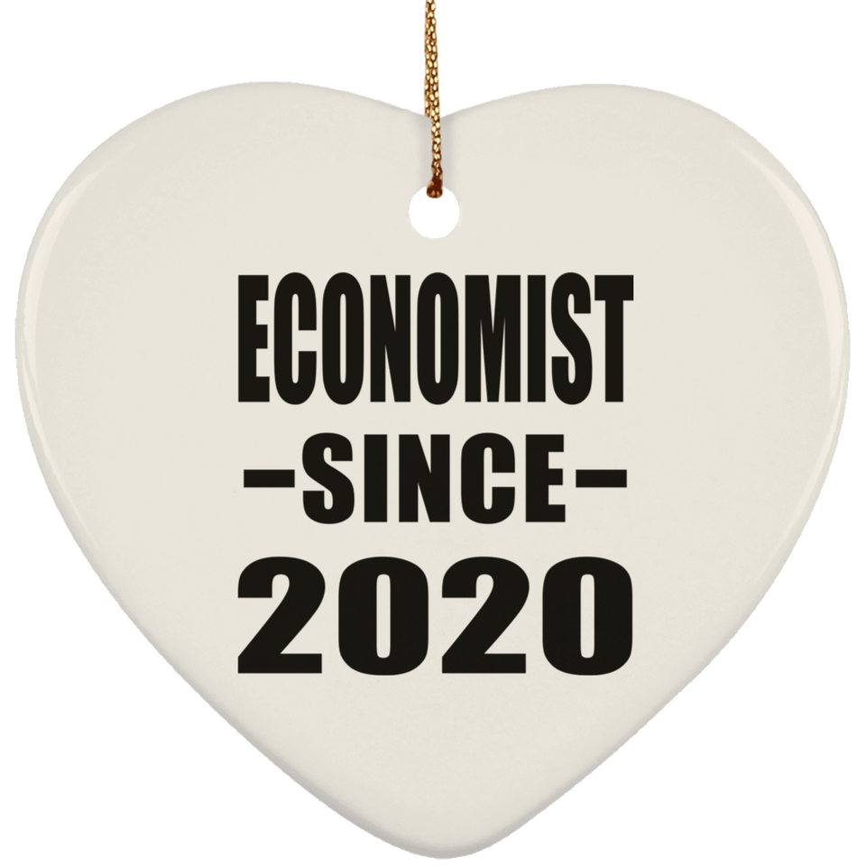 Economist Since 2020 - Heart Ornament