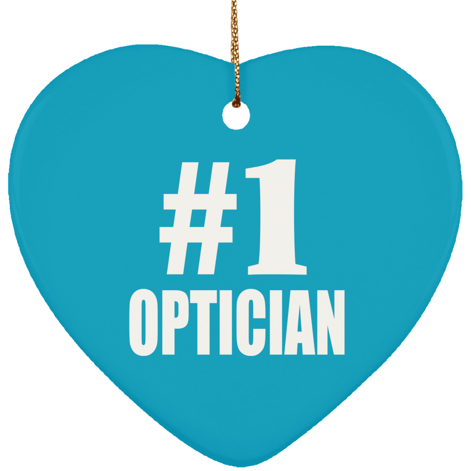 Number One #1 Optician - Heart Ornament