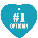 Number One #1 Optician - Heart Ornament