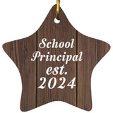 School Principal Established Est. 2024 - Star Ornament D