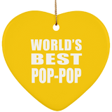 World's Best Pop-Pop - Heart Ornament