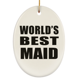 World's Best Maid - Oval Ornament