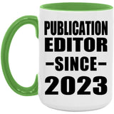 Publication Editor Since 2023 - 15oz Accent Mug Green
